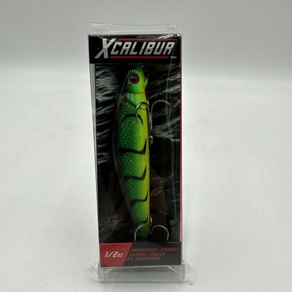 Xcalibur 1/2 Oz.‎ Suspending Jerkbait Fire Tiger Fishing Lures XTRSJB04 - Picture 1 of 6